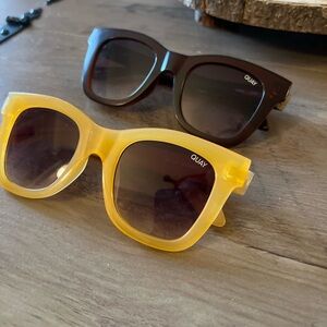 Quay Australia Yellow & Brown Square Sunglasses Duo